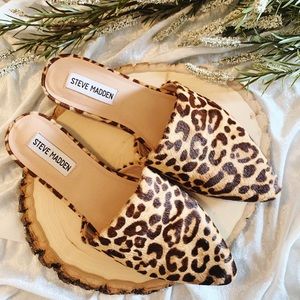 Steve Madden Leopard Print Mules